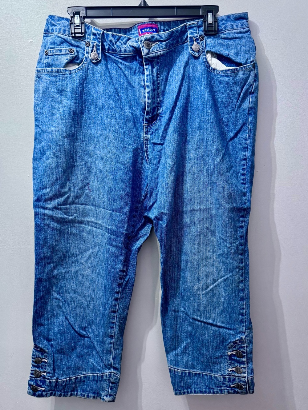 Westport Women’s Blue Denim Capri Jeans, Size 16